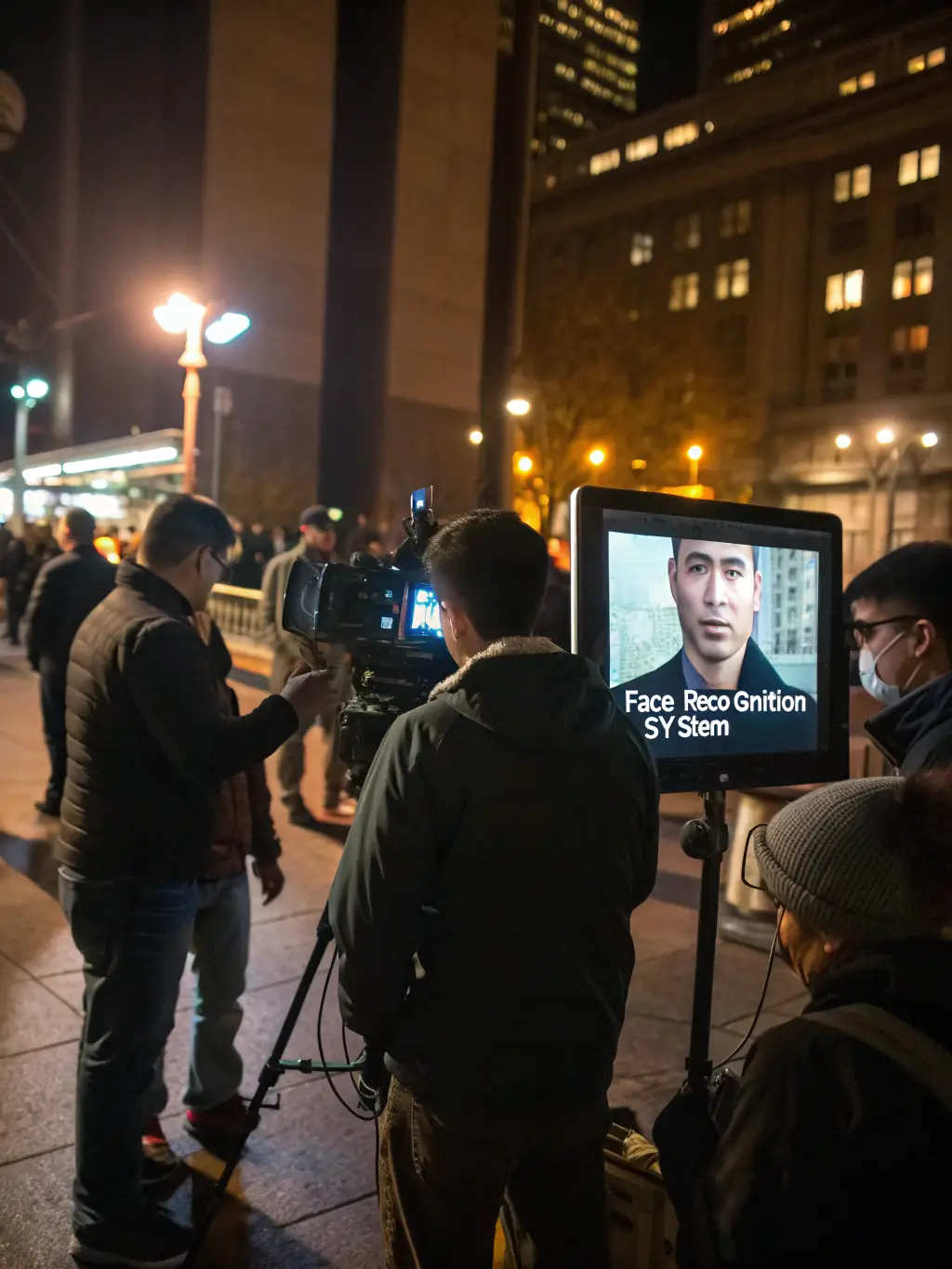 A diverse group of people wearing masks being accurately identified by facial recognition technology, demonstrating its effectiveness in various conditions.