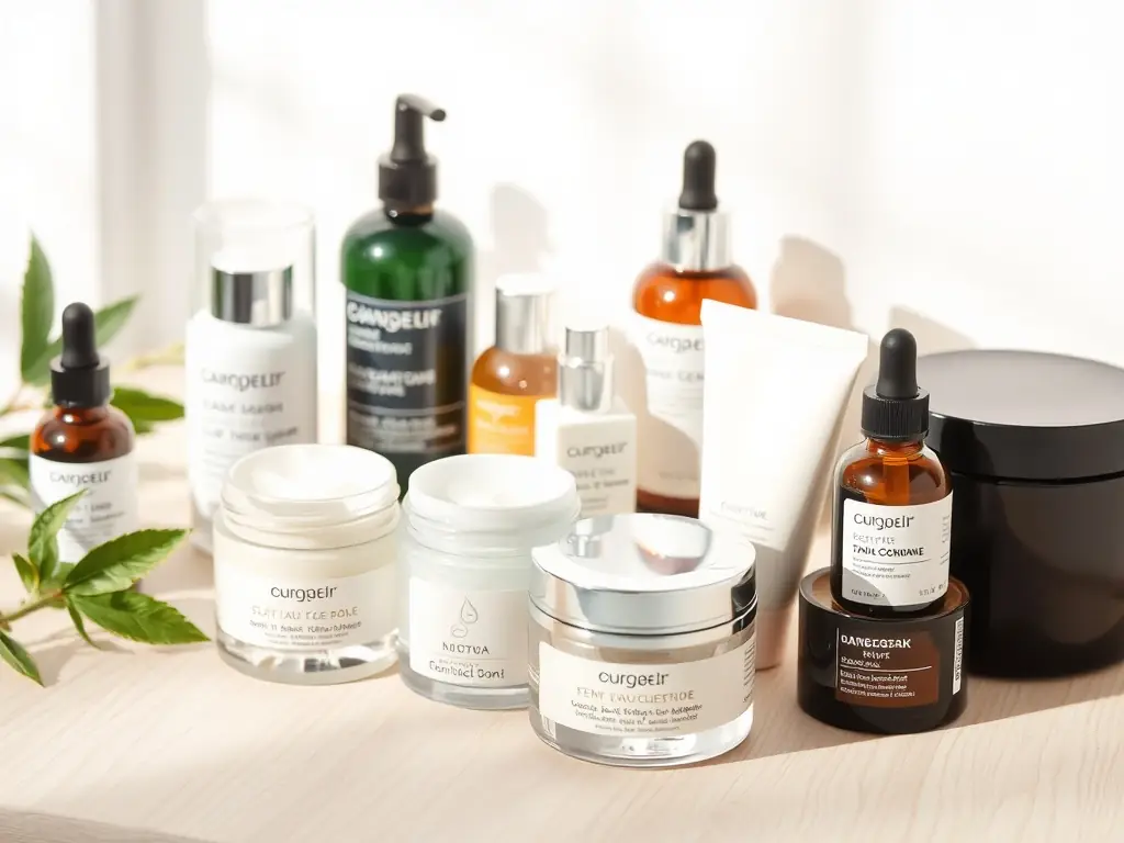 A close-up shot of a variety of K-Beauty face masks, highlighting their unique ingredients and packaging, emphasizing their hydrating and revitalizing properties.